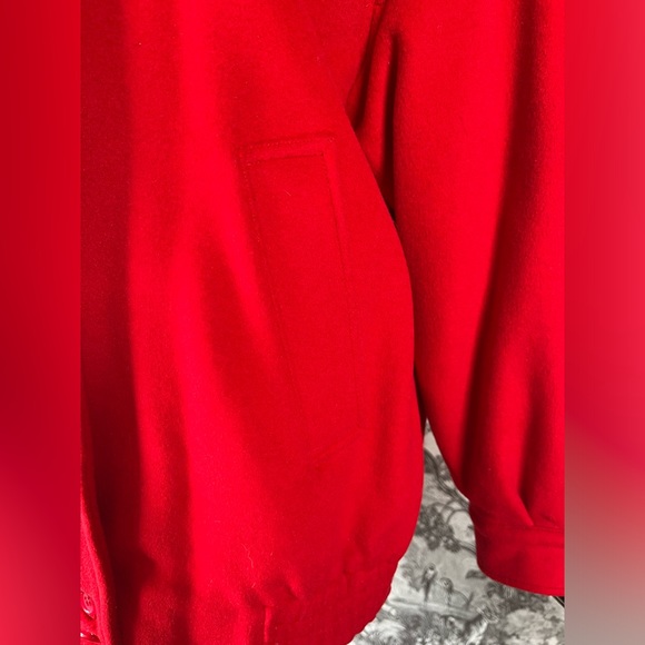 Red Wool Bomber-Style Coat - Picture 16 of 16